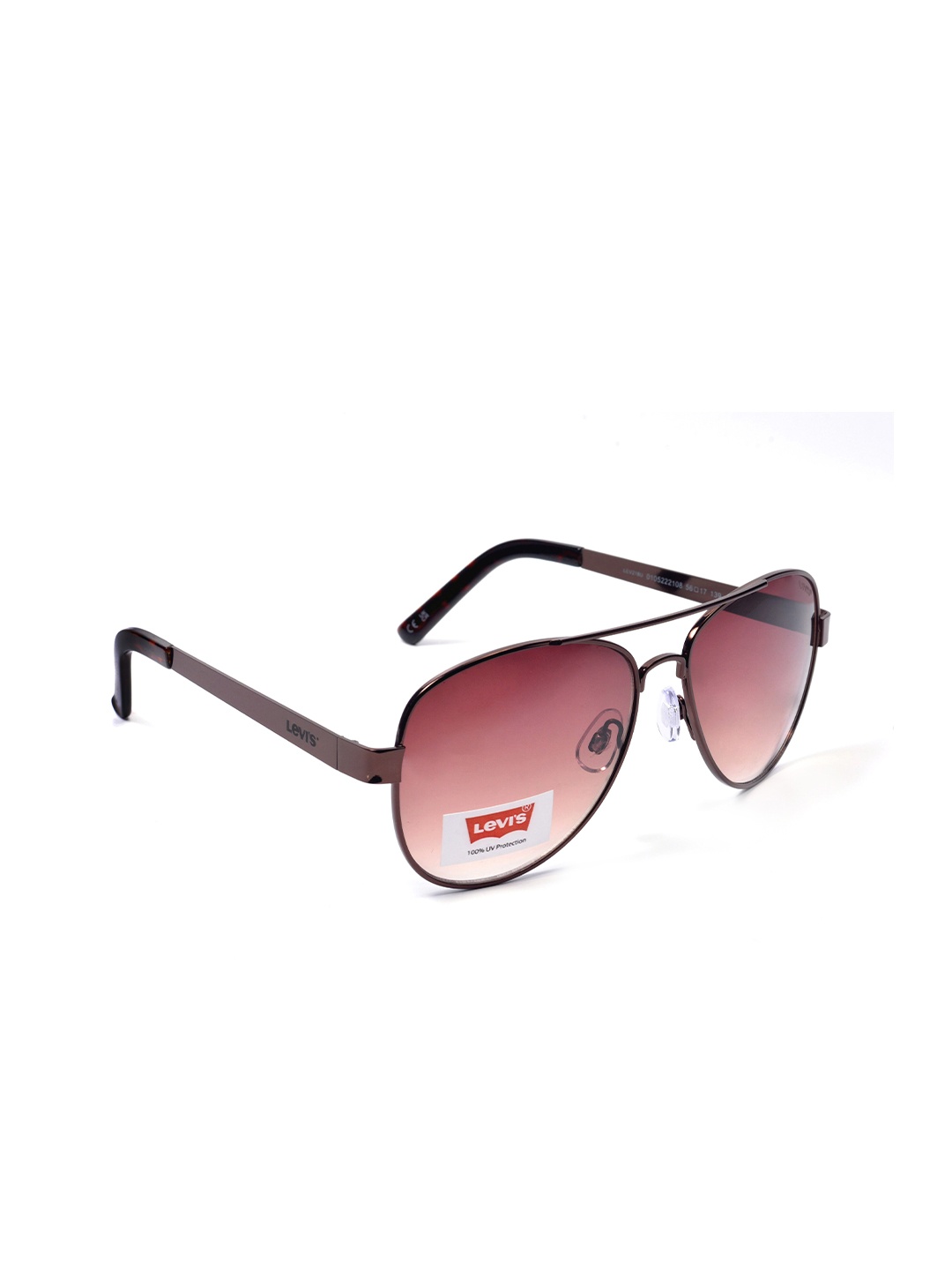 

Levis Outlook Unisex Aviator Sunglasses With UV Protected Lens 16426932498, Brown