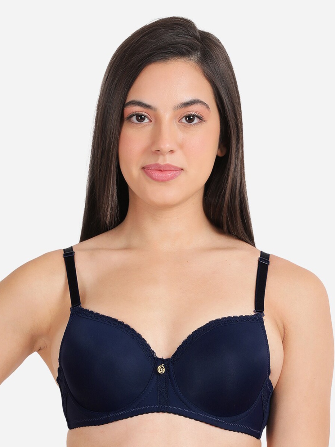 

Susie Medium Coverage Underwired Lightly Padded T-shirt Bra- All Day Comfort, Navy blue