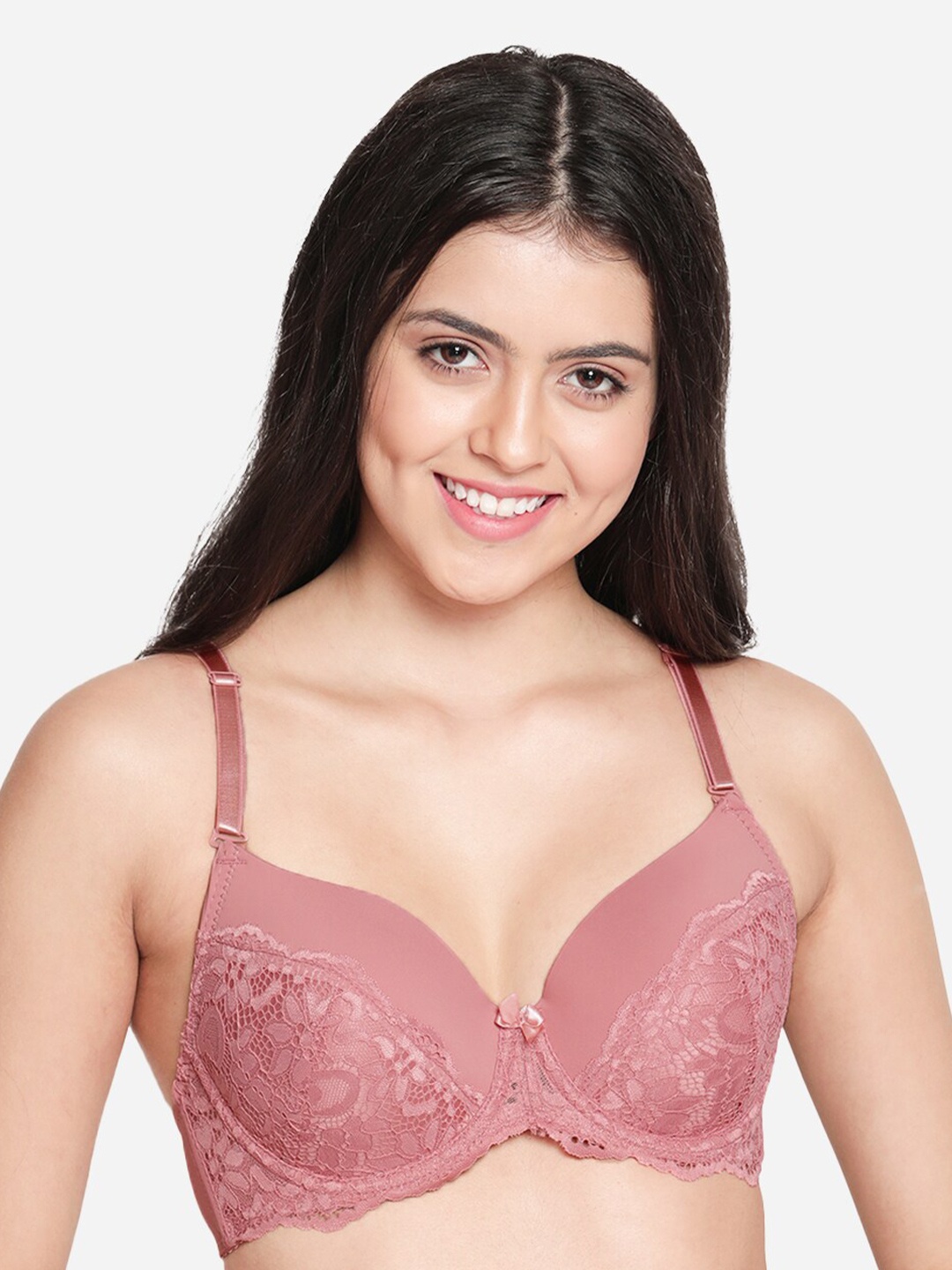 

Susie Medium Coverage Underwired Lightly Padded Bra All Day Comfort, Pink
