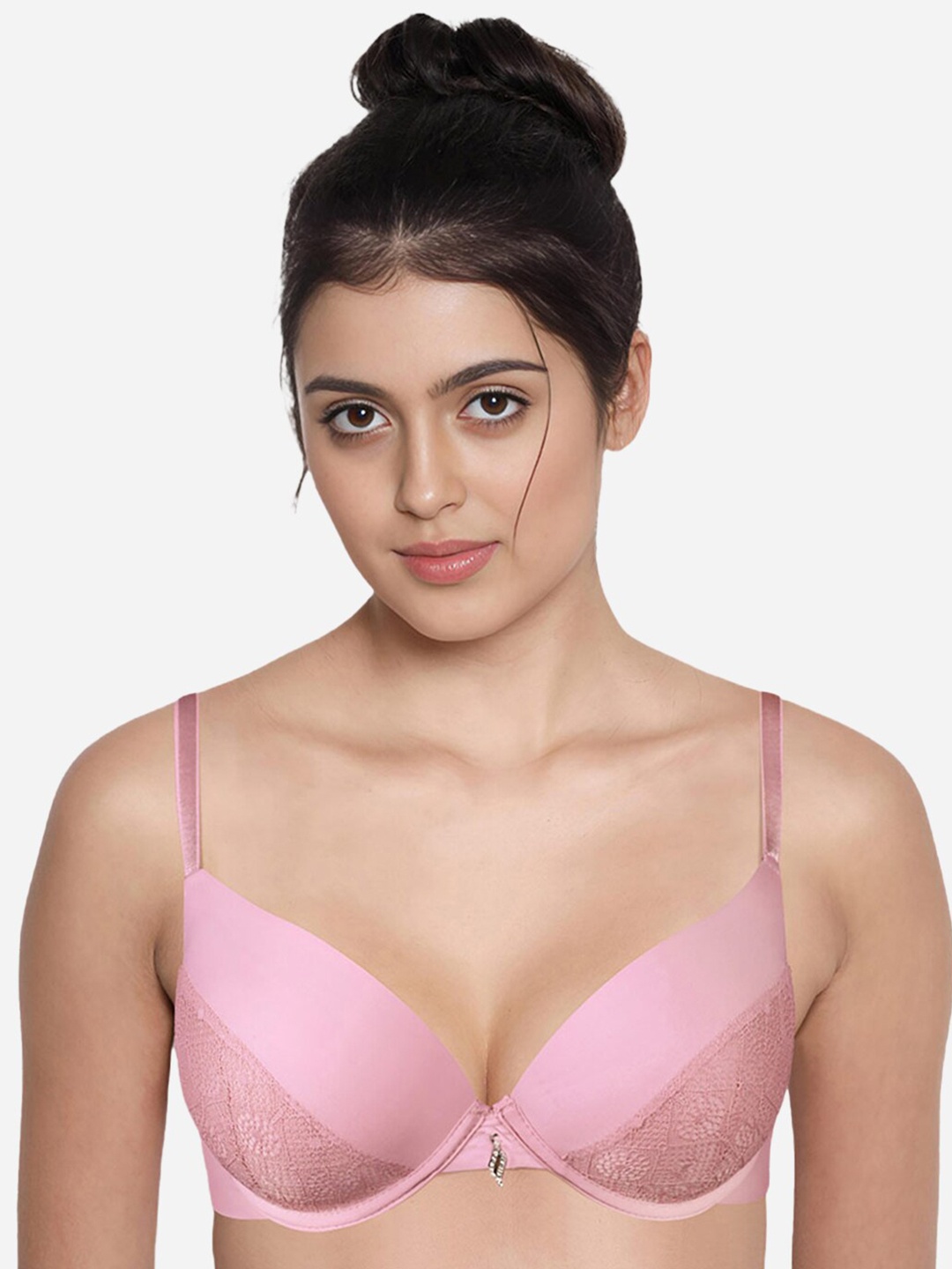 

Susie Medium Coverage Heavily Padded Push-Up Bra With All Day Comfort, Pink