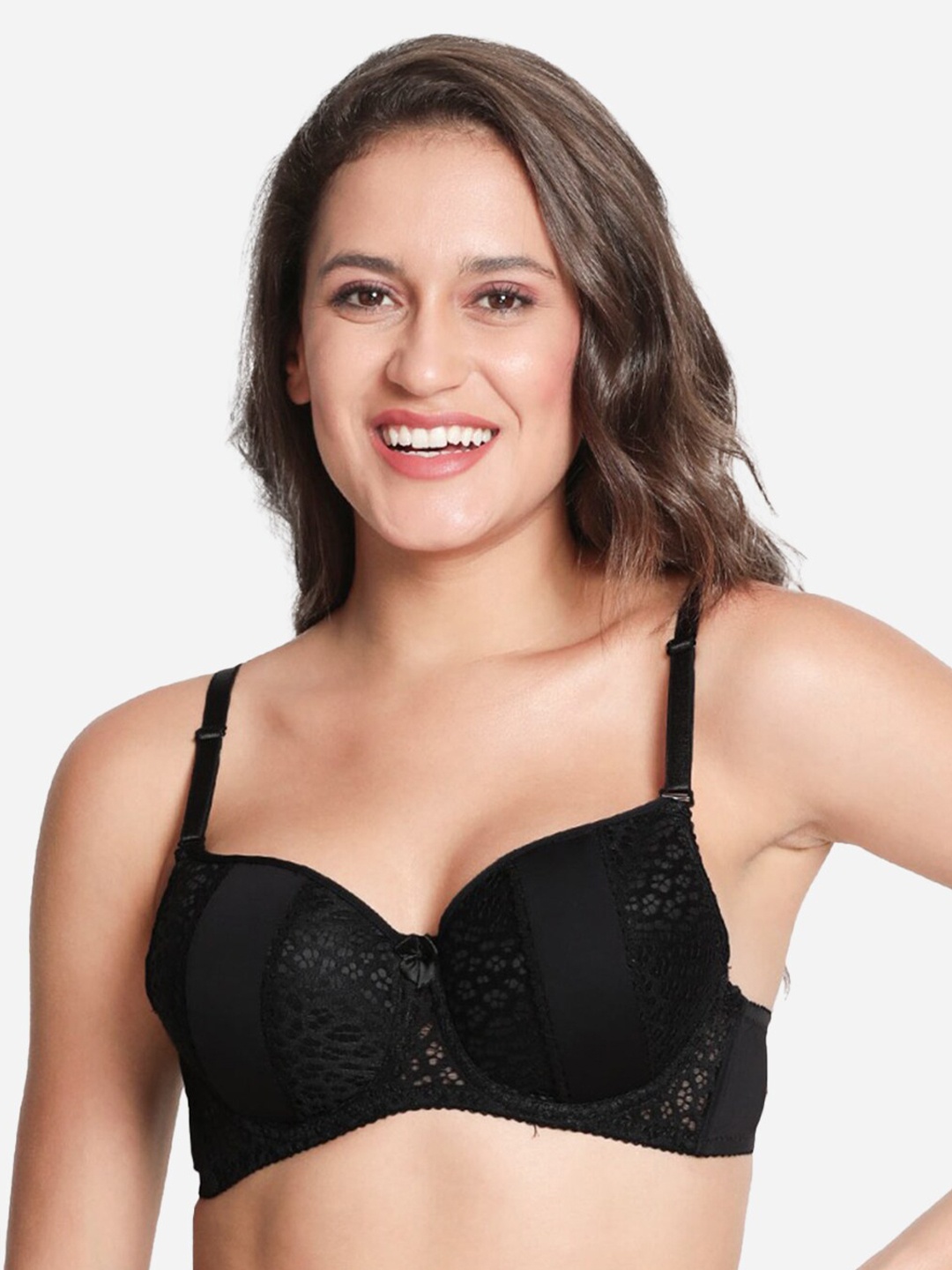 

Susie Medium Coverage Underwired Lightly Padded Bra All Day Comfort, Black
