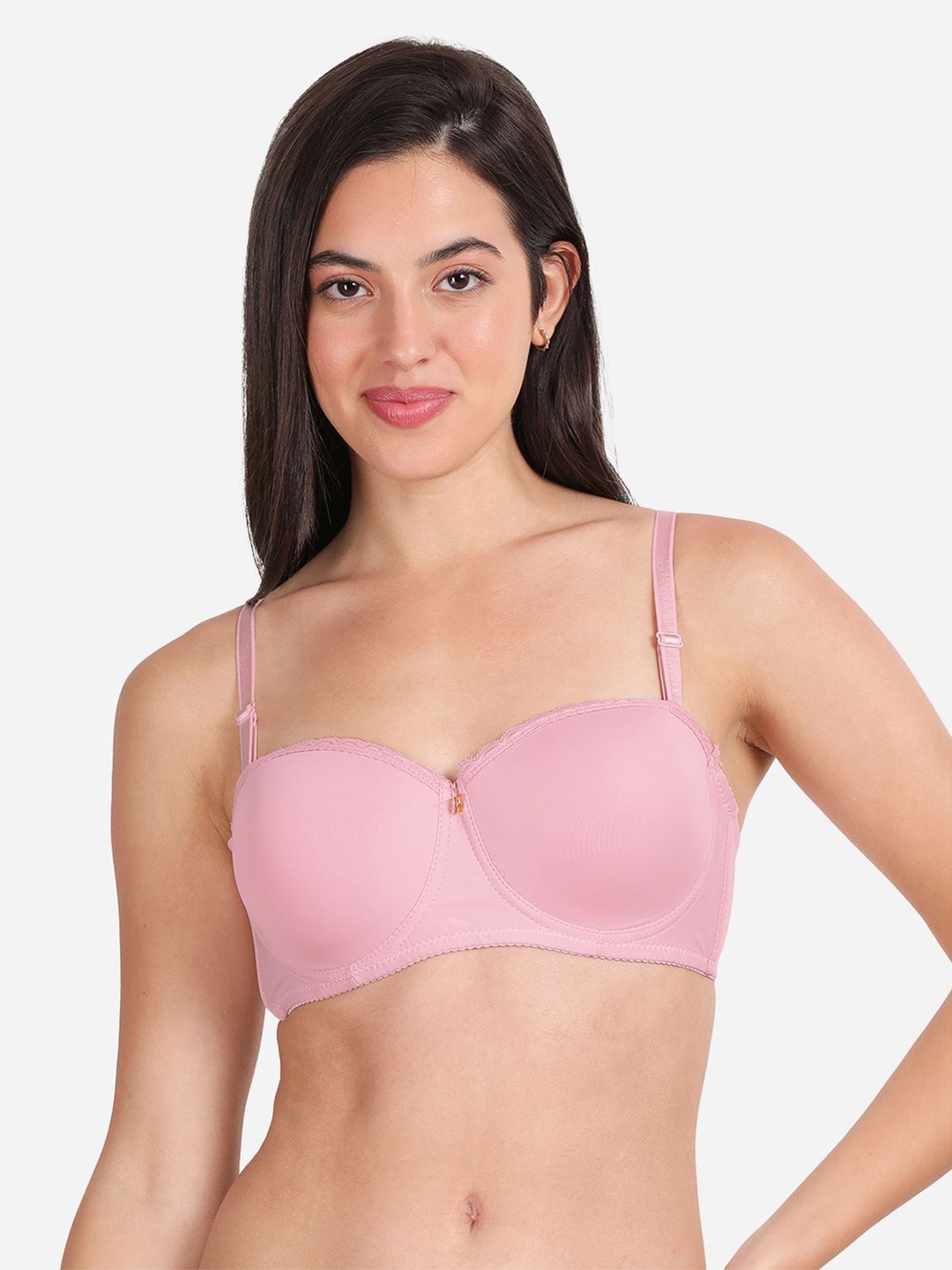 

Susie Medium Coverage Underwired Lightly Padded Balconette Bra With All Day Comfort, Pink