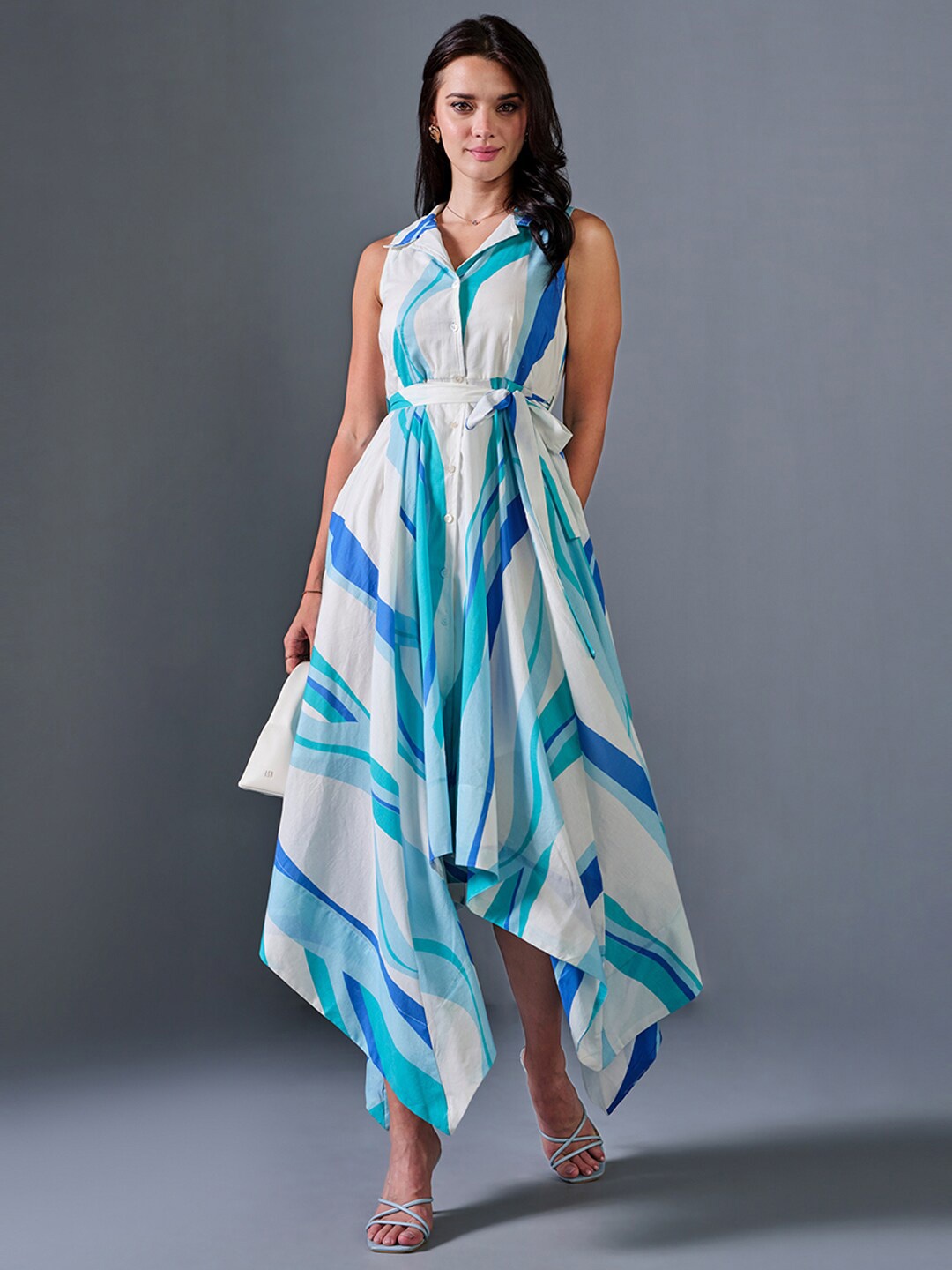 

AND Print Maxi Dress, Blue