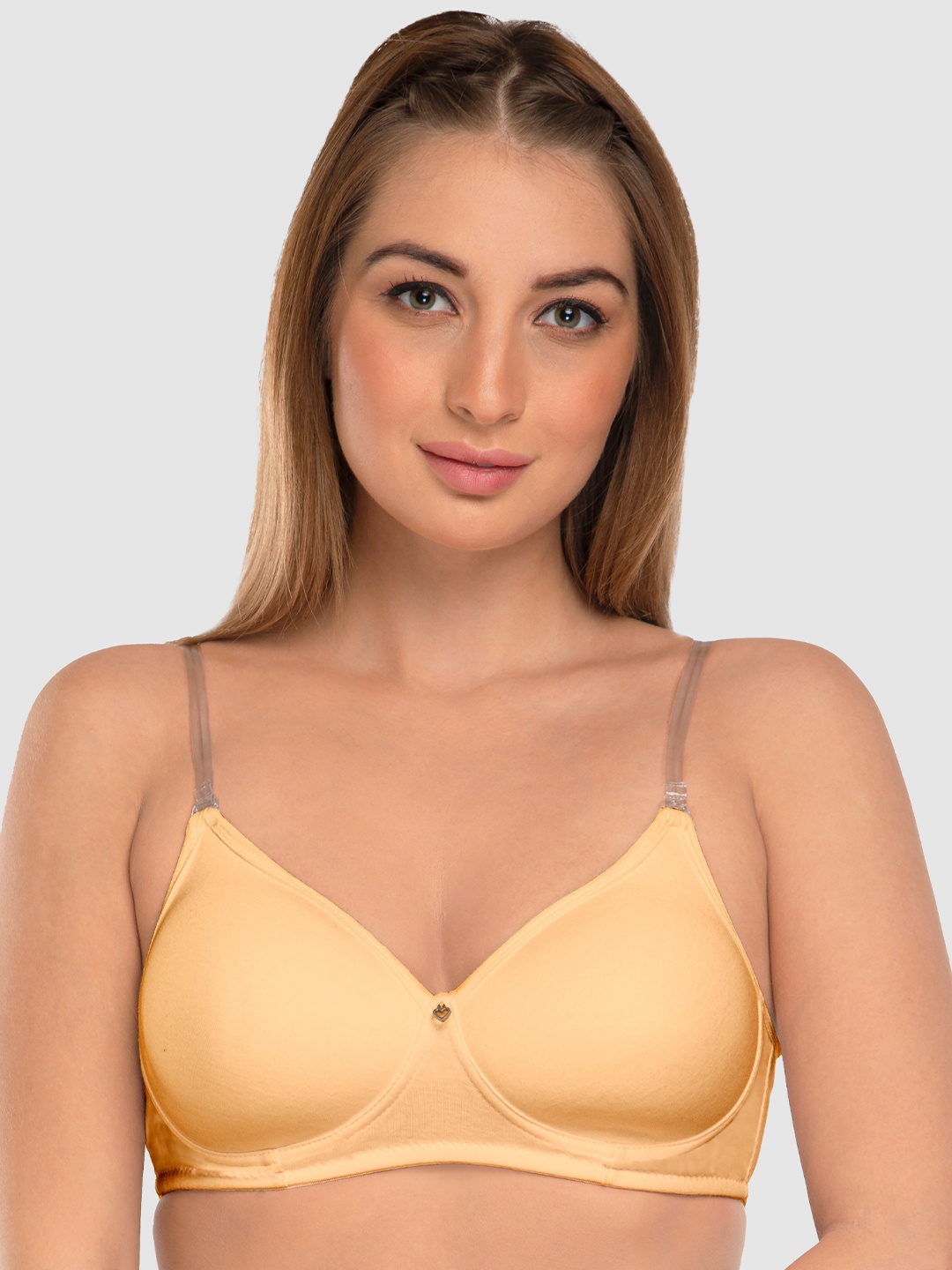 

Daisy Dee Full Coverage Heavily Padded Cotton Everyday Bra With Anti Microbial, Beige