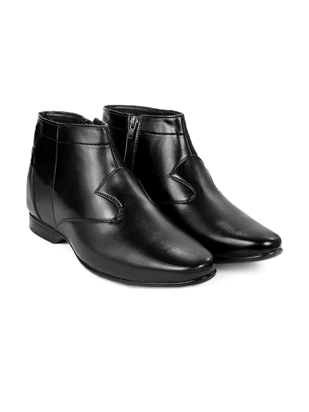 

Bxxy Men In-Built Hidden-Height Elevator Formal Boots, Black