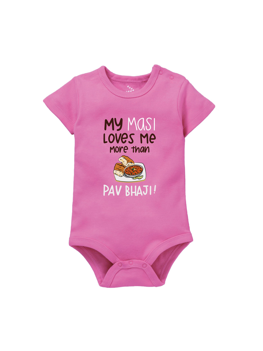 

Zeezeezoo Infants Kids Graphic Printed Pure Cotton Bodysuit, Pink