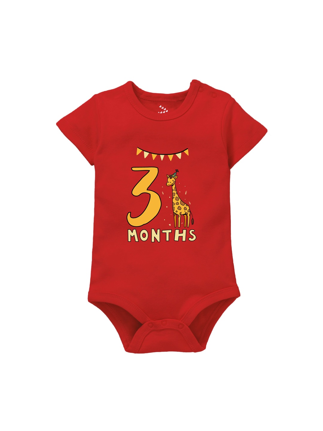 

Zeezeezoo Infants Kids Graphic Printed Pure Cotton Bodysuit, Red