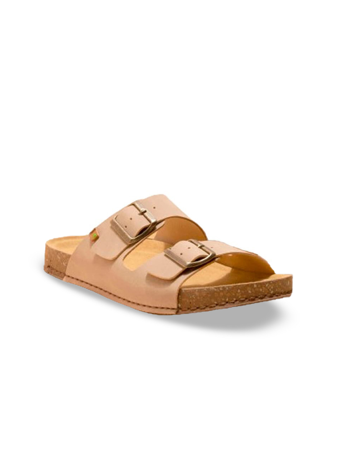 

El Naturalista Leather Open Toe Flats, Beige