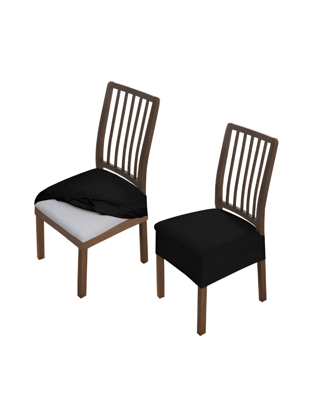 

HOKIPO Black 2 Pieces Velvet Chair Covers