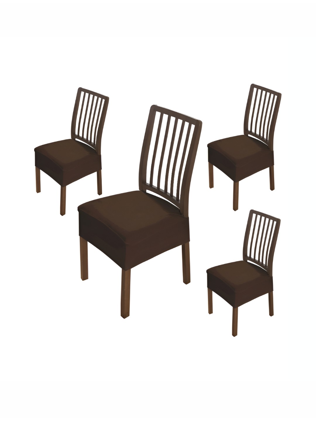 

HOKIPO Brown 4 Pieces Velvet Chair Covers