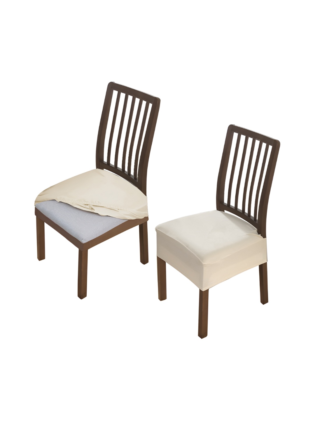 

HOKIPO Beige 2 Pieces Stretchable Chair Covers