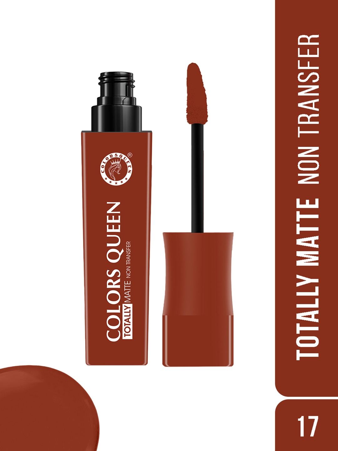 Colors Queen Totally Matte Non Transfer Liquid Lipstick 7.5g - Dob Net 17, Brown
