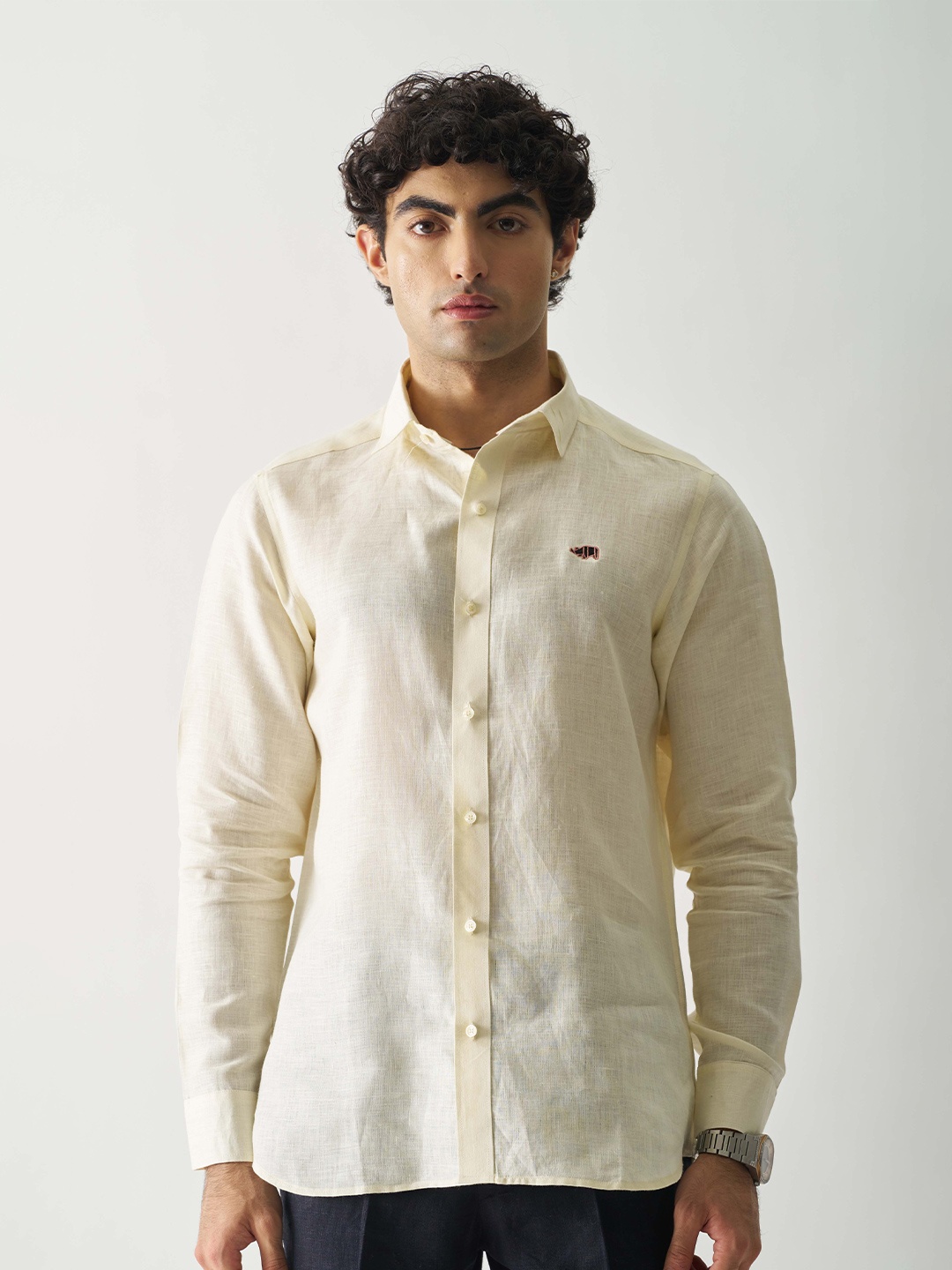 

Cultura Studio Comfort Linen Casual Shirt, Cream