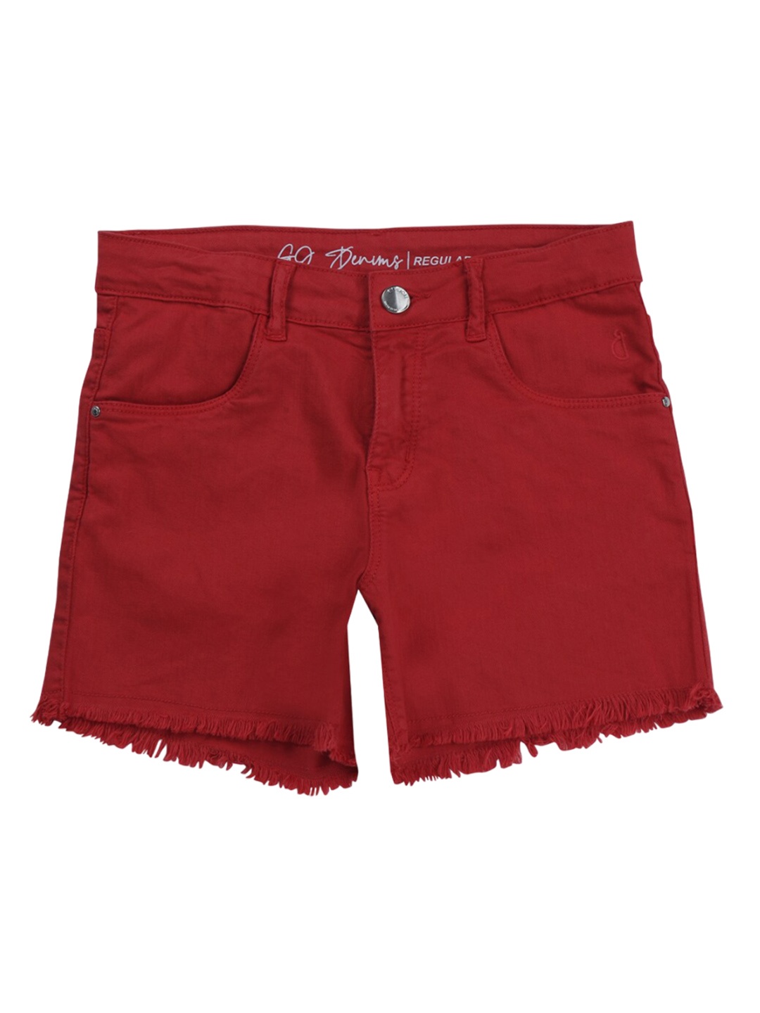 

Gini and Jony Girls Mid-Rise Denim Shorts, Red