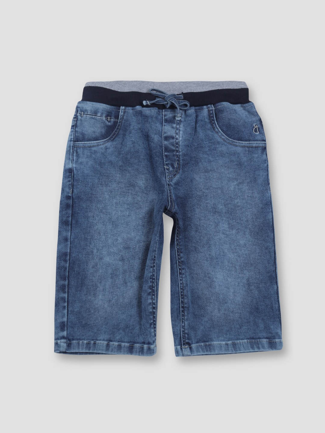 

Gini and Jony Boys Washed Mid-Rise Denim Shorts, Blue