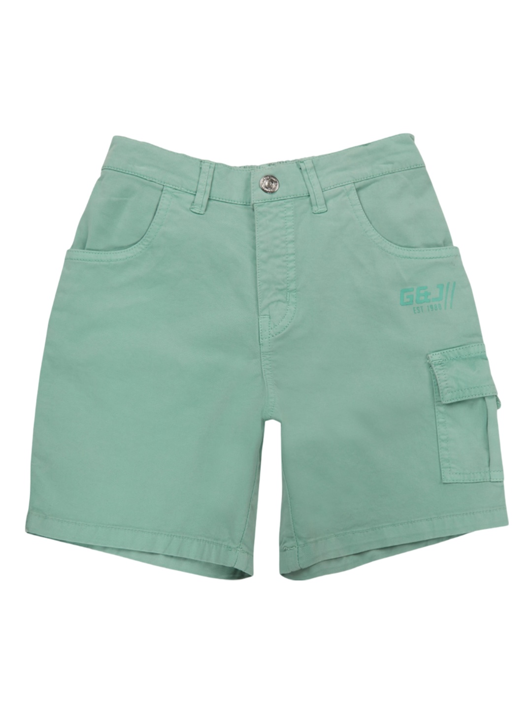 

Gini and Jony Boys Mid Rise Cotton Regular Fit Shorts, Blue