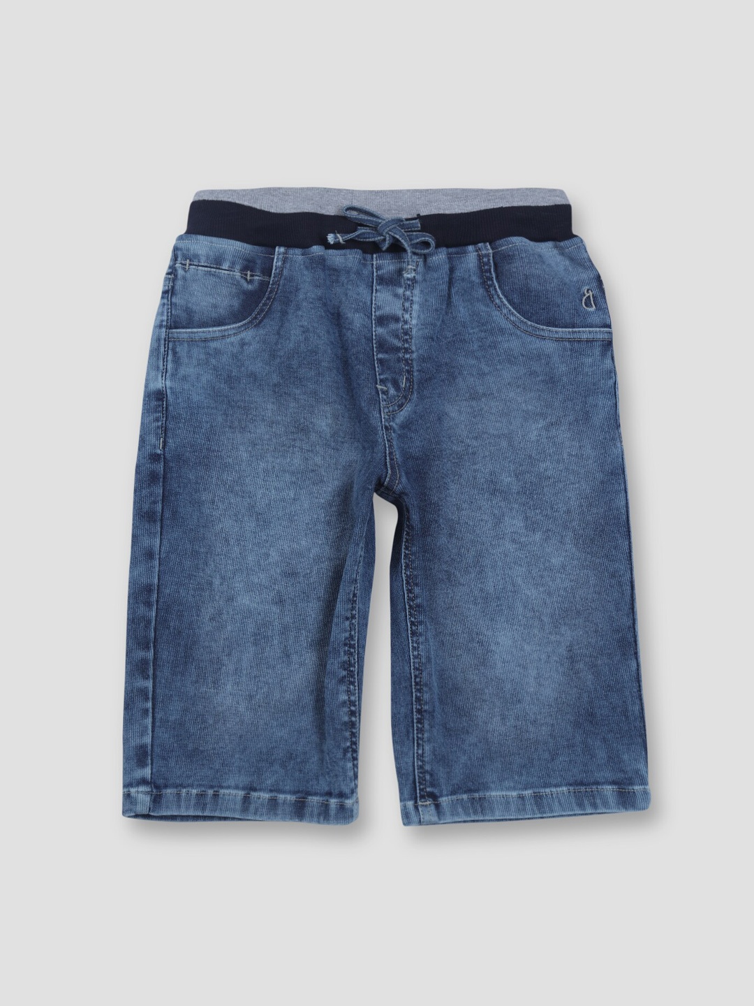 

Gini and Jony Boys Washed Mid Rise Denim Shorts, Blue