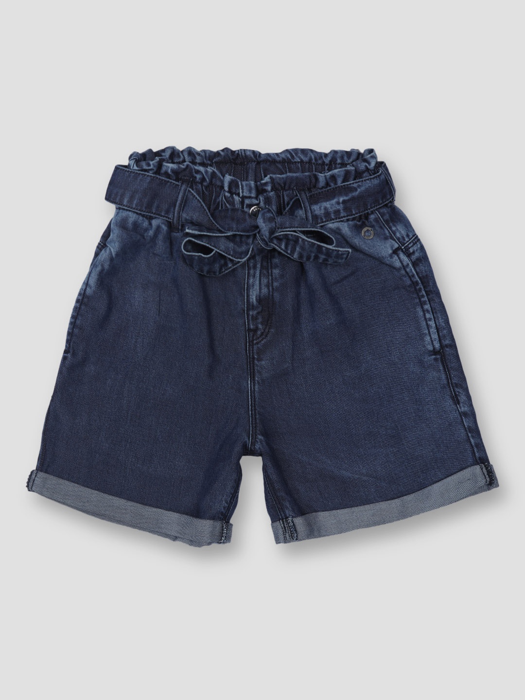 

Gini and Jony Girls Mid-Rise Regular Fit Denim Shorts, Navy blue