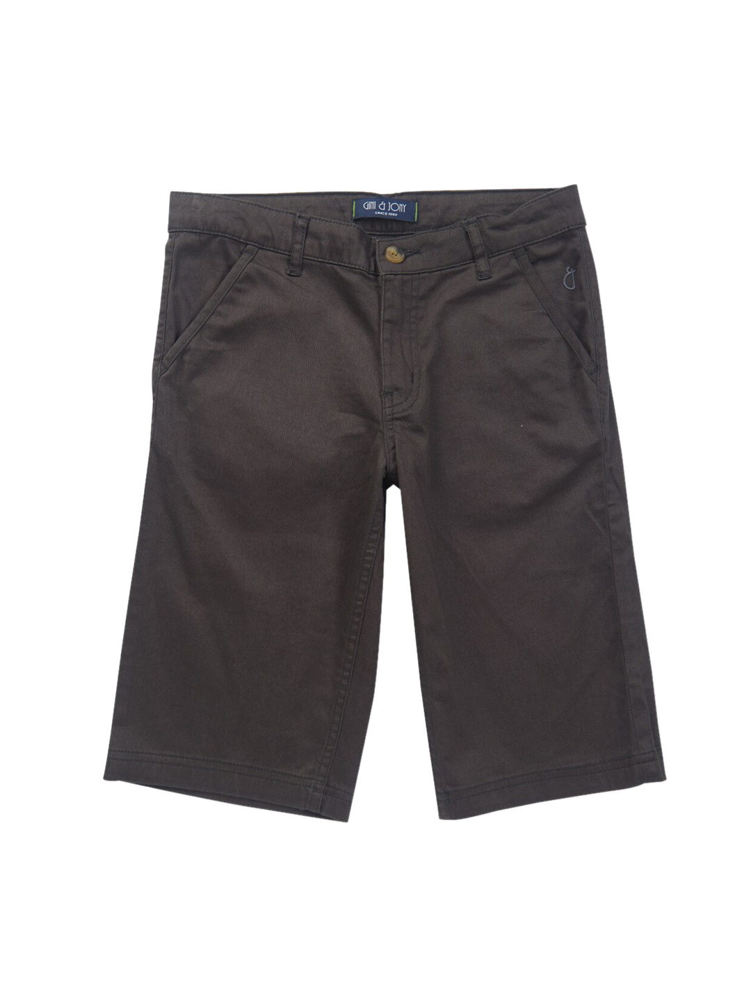 

Gini and Jony Boys Mid-Rise Cotton Shorts, Grey