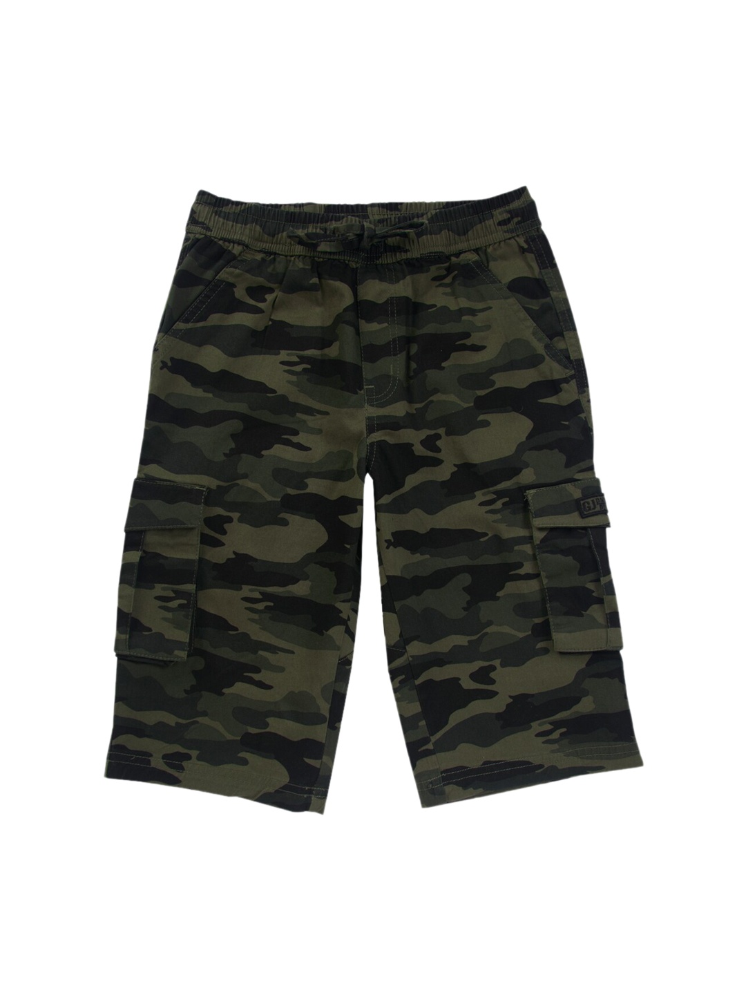 

Gini and Jony Boys Camouflage Printed Cargo Shorts, Green