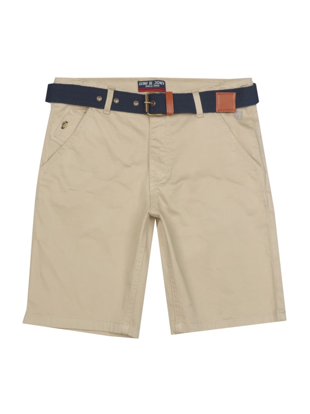 

Gini and Jony Boys Mid-Rise Shorts, Beige