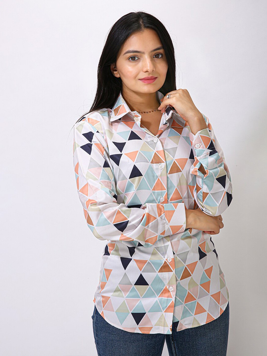 

MatterBlue Modern Printed Casual Shirt, Off white