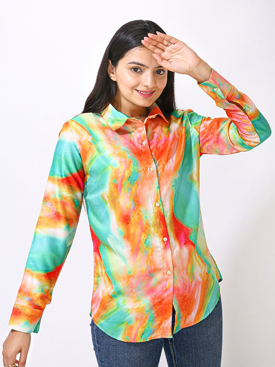 

MatterBlue Modern Printed Semiformal Shirt, Green