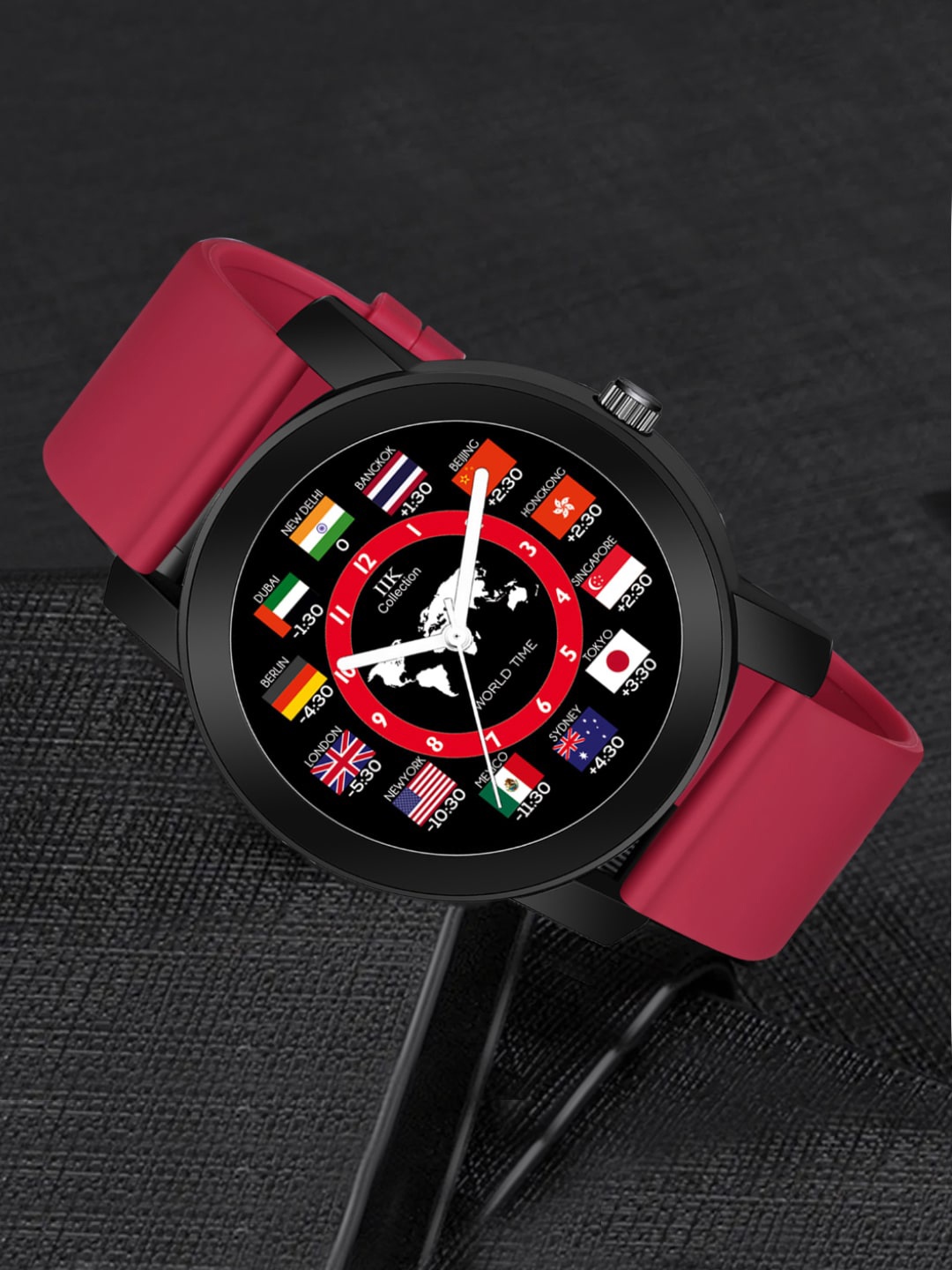 

IIK COLLECTION Men Printed Dial & Bracelet Style Straps Analogue Watch IIK-984M, Multi