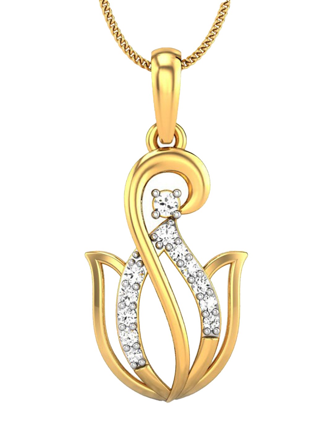 

CANDERE A KALYAN JEWELLERS COMPANY 22KT (916) BIS Hallmark CZ Studded Gold Pendant-2.42 gm