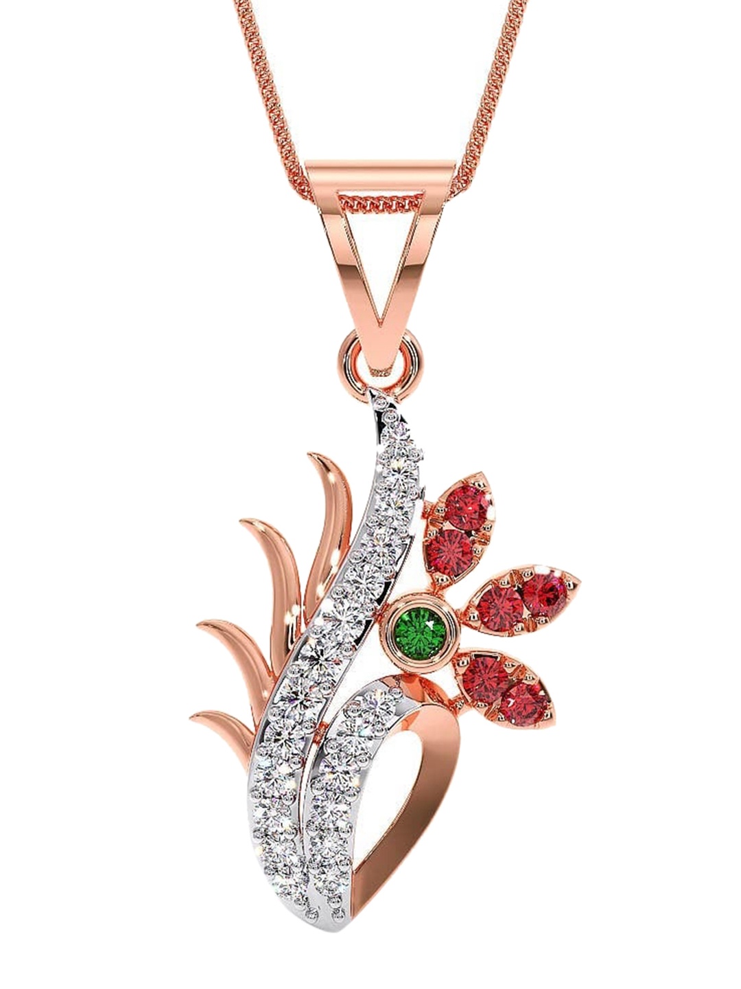 

CANDERE A KALYAN JEWELLERS COMPANY BIS Hallmark 14KT Rose Gold Pendant- 1.1gm