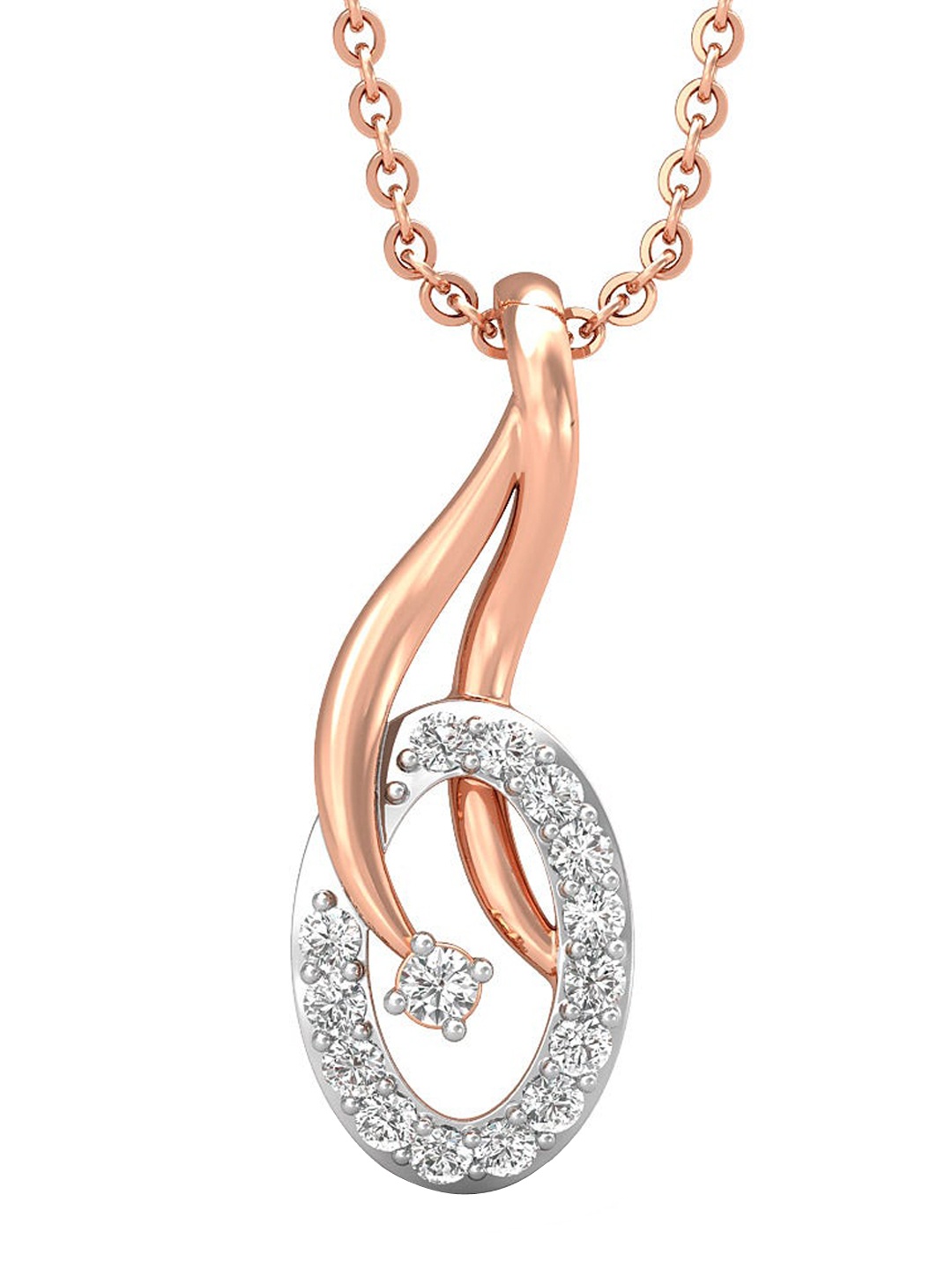 

CANDERE A KALYAN JEWELLERS COMPANY BIS Hallmark 14KT Rose Gold Pendant-0.68gm