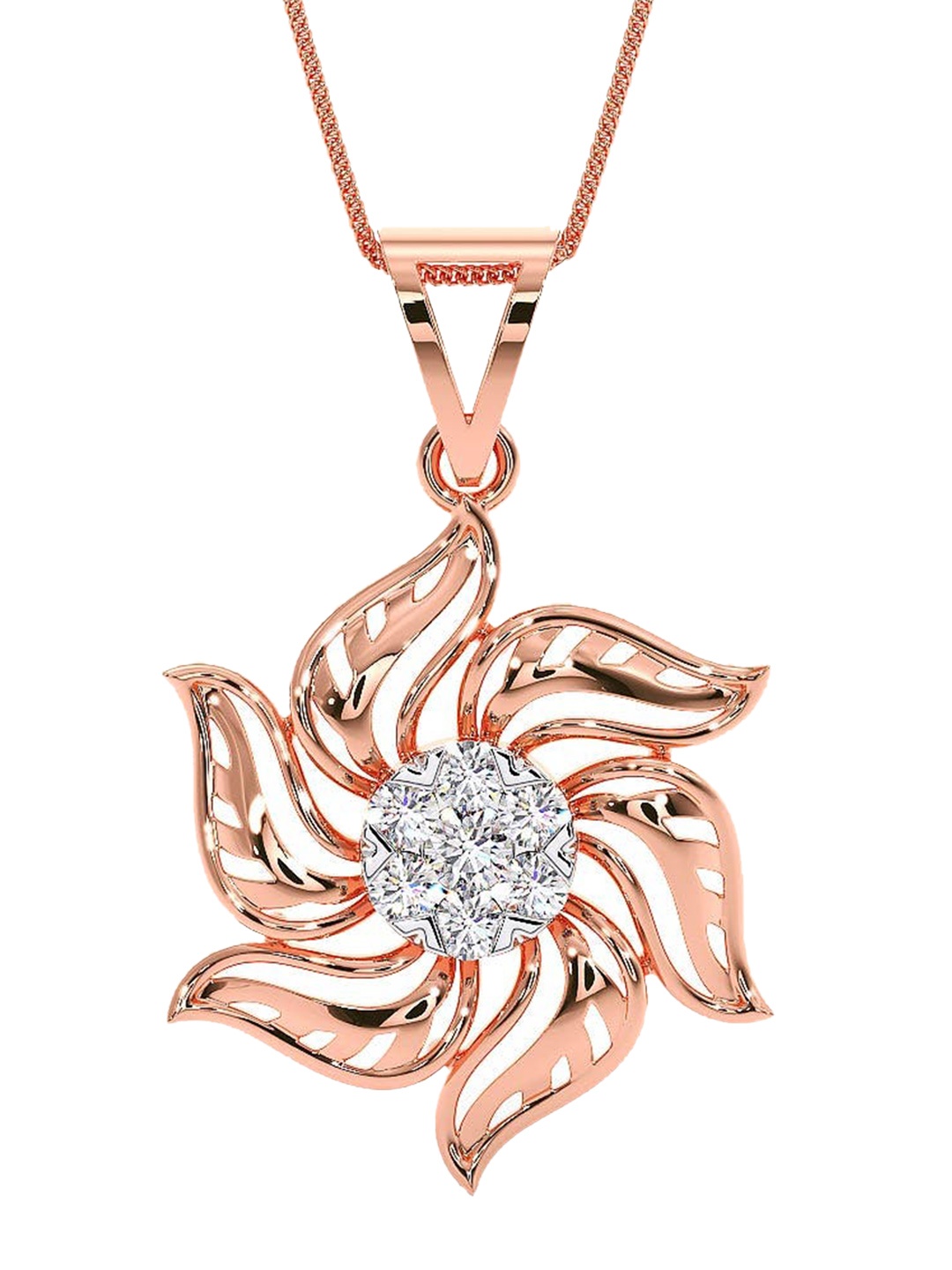 

CANDERE A KALYAN JEWELLERS COMPANY 14KT (585) BIS Hallmark Rose Gold Pendant-1.58gm
