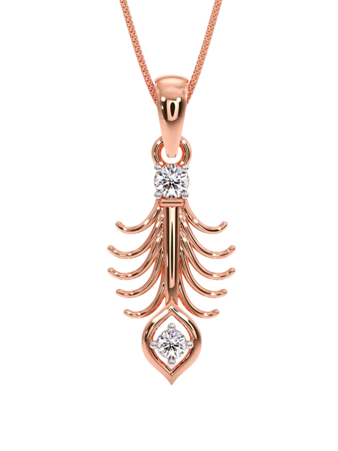 

CANDERE A KALYAN JEWELLERS COMPANY 14KT (585) BIS Hallmark Rose Gold Pendant-0.81gm