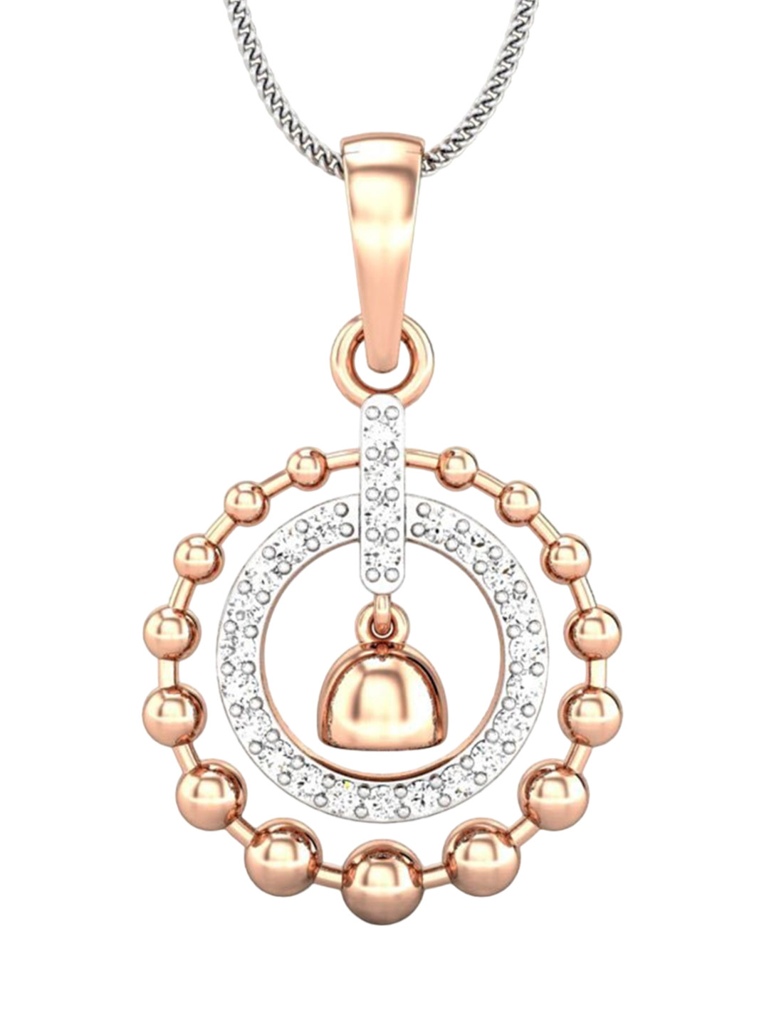

CANDERE A KALYAN JEWELLERS COMPANY BIS Hallmark 18KT Rose Gold Pendant-1.45gm
