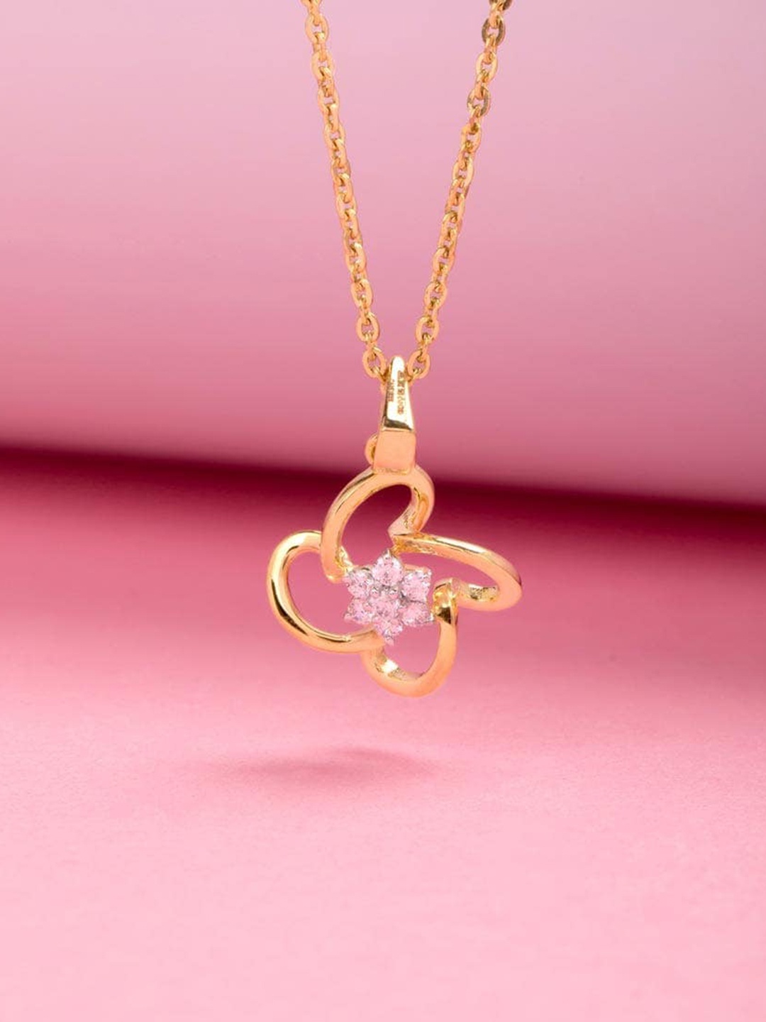 

CANDERE A KALYAN JEWELLERS COMPANY 22KT (916) BIS Hallmark CZ Studded Gold Pendant-2.12 gm
