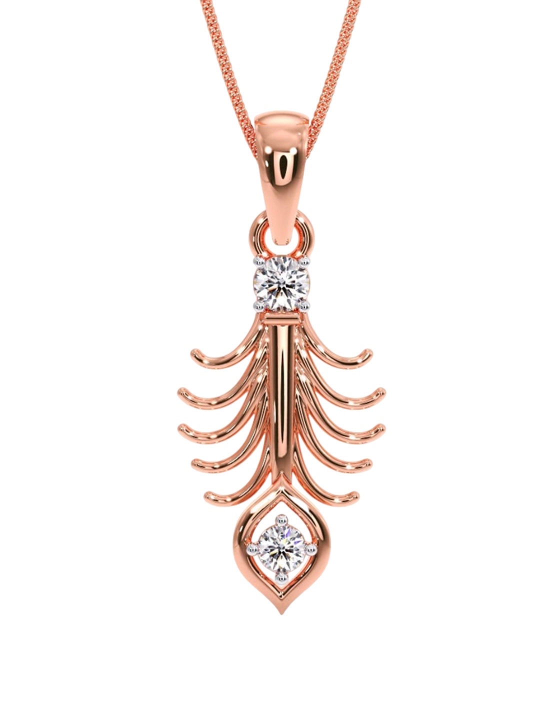 

CANDERE A KALYAN JEWELLERS COMPANY BIS Hallmark 18KT Rose Gold Pendant-0.95gm