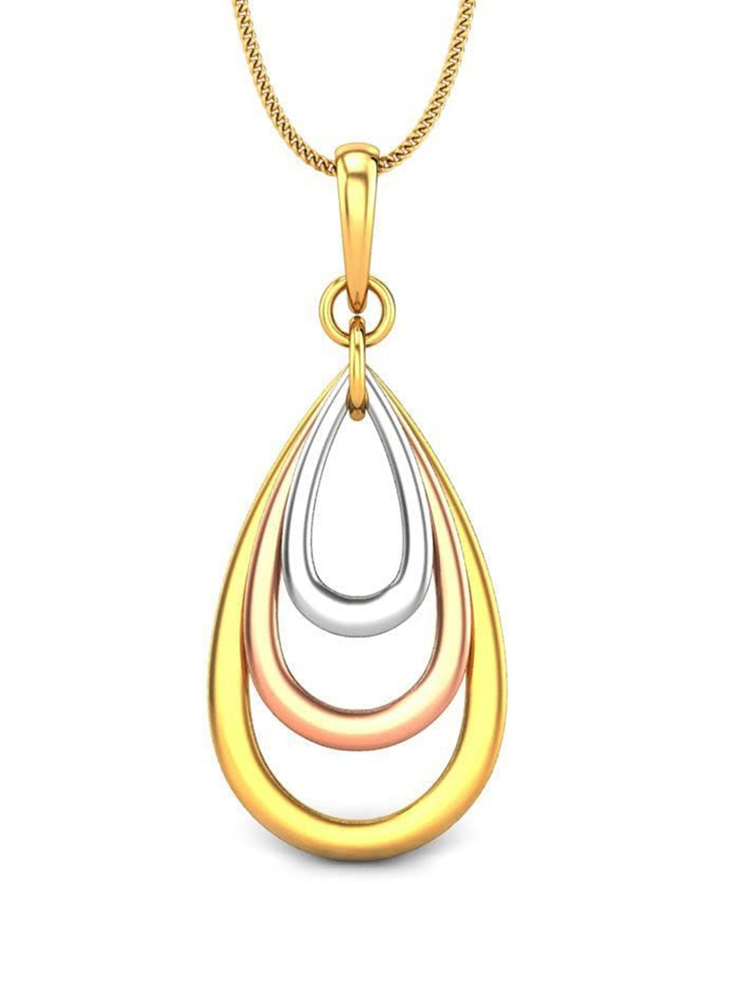 

CANDERE A KALYAN JEWELLERS COMPANY 18KT (750) BIS Hallmark Gold Pendant-2.4gm