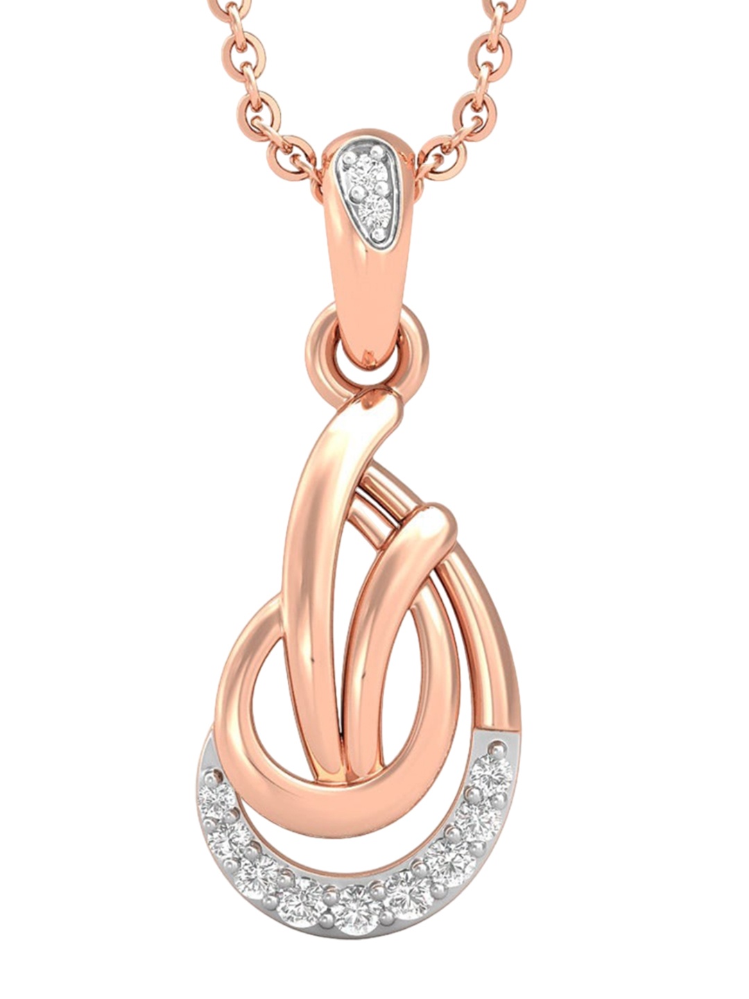 

CANDERE A KALYAN JEWELLERS COMPANY 18KT (750) BIS Hallmark Rose Gold Pendant-0.99gm