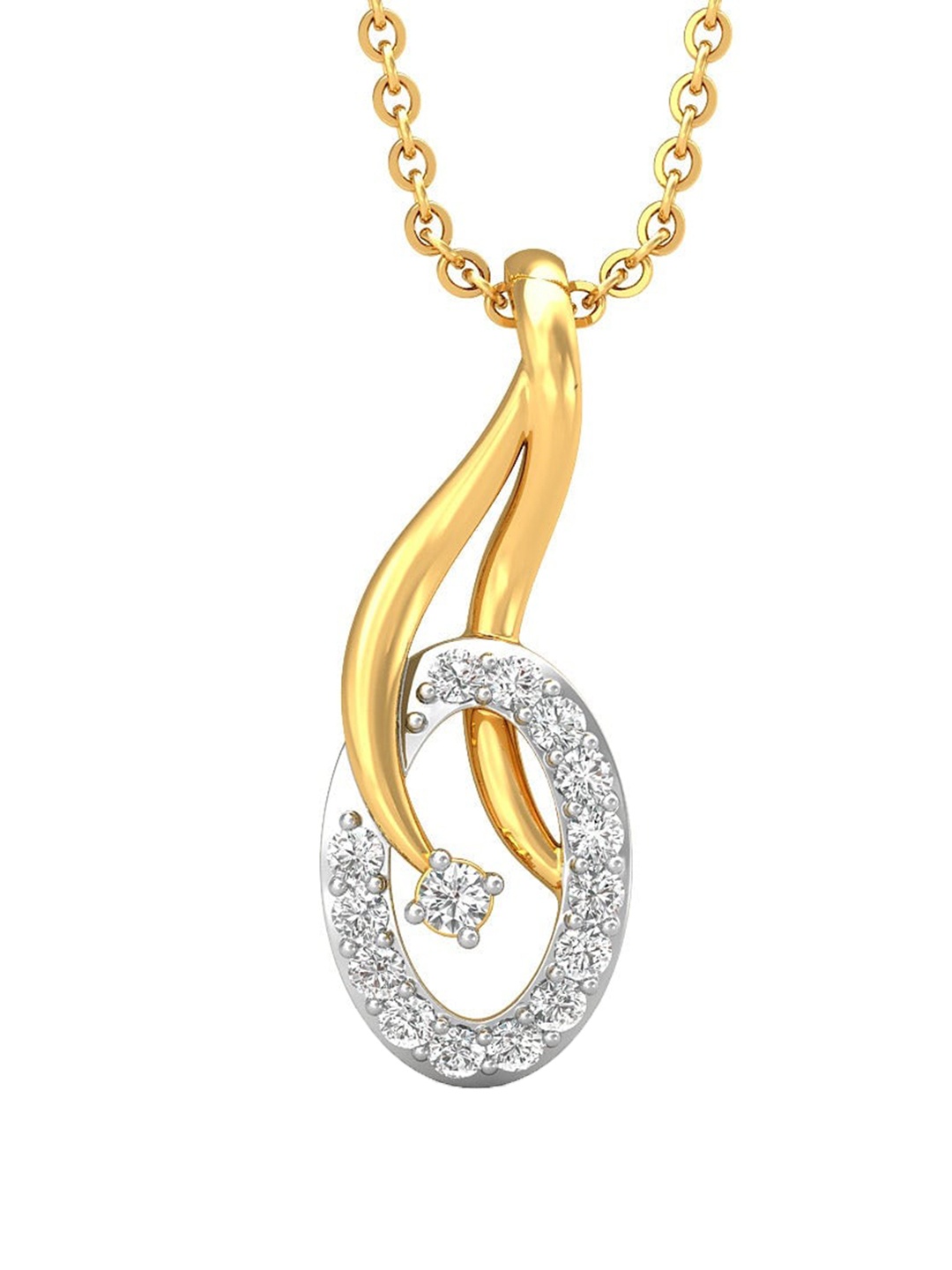 

CANDERE A KALYAN JEWELLERS COMPANY BIS Hallmark 18KT Gold Pendant-0.8gm