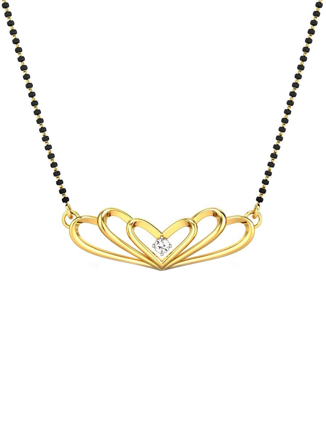 

CANDERE A KALYAN JEWELLERS COMPANY 22KT (916) BIS Hallmark CZ Studded Gold Pendant-2.24gm