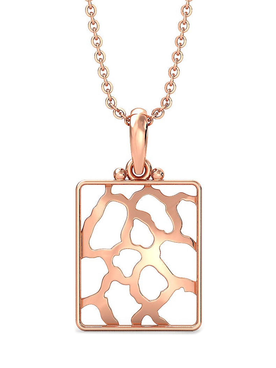 

CANDERE A KALYAN JEWELLERS COMPANY 14KT (585) BIS Hallmark Rose Gold Pendant-0.85gm