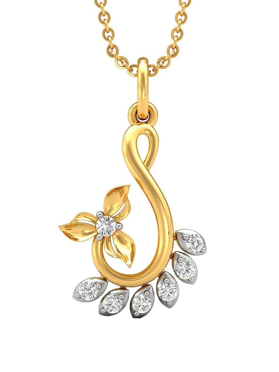 

CANDERE A KALYAN JEWELLERS COMPANY BIS Hallmark 14KT Gold Pendant-0.85gm