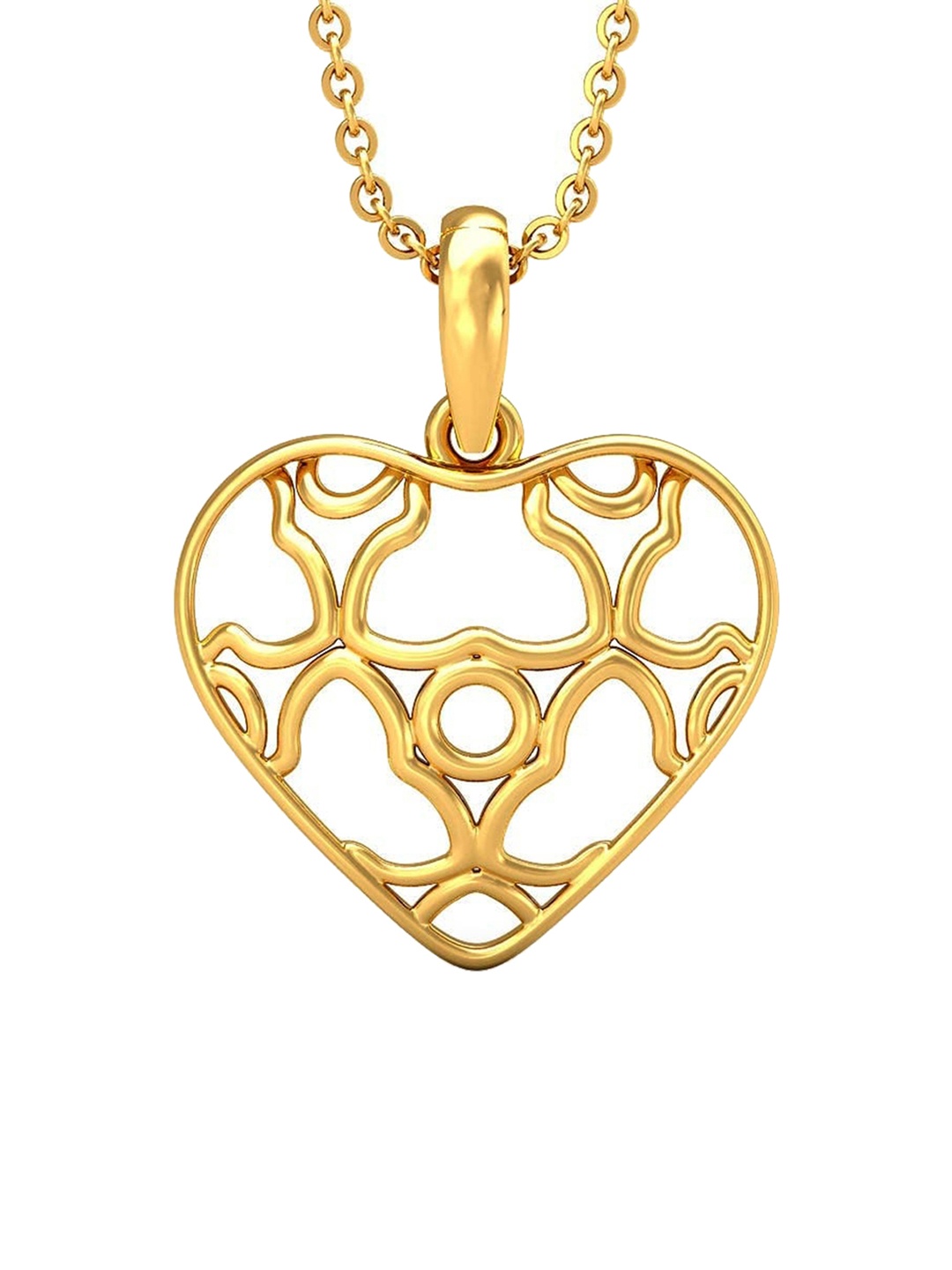 

CANDERE A KALYAN JEWELLERS COMPANY 14KT (585) BIS Hallmark Gold Pendant-0.94 gm