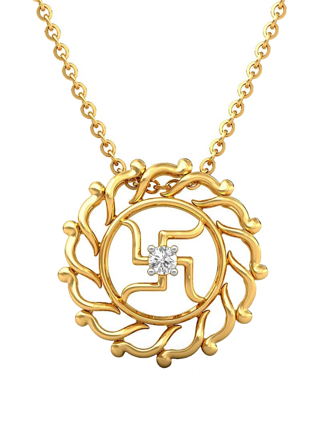 

CANDERE A KALYAN JEWELLERS COMPANY BIS Hallmark 18KT Gold Pendant-0.75gm
