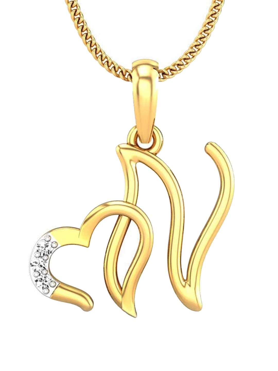 

CANDERE A KALYAN JEWELLERS COMPANY BIS Hallmark 14KT (585) Gold Diamond Pendant-1.87gm