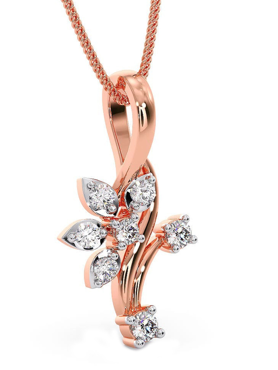 

CANDERE A KALYAN JEWELLERS COMPANY BIS Hallmark 14KT Rose Gold Pendant- 0.45gm