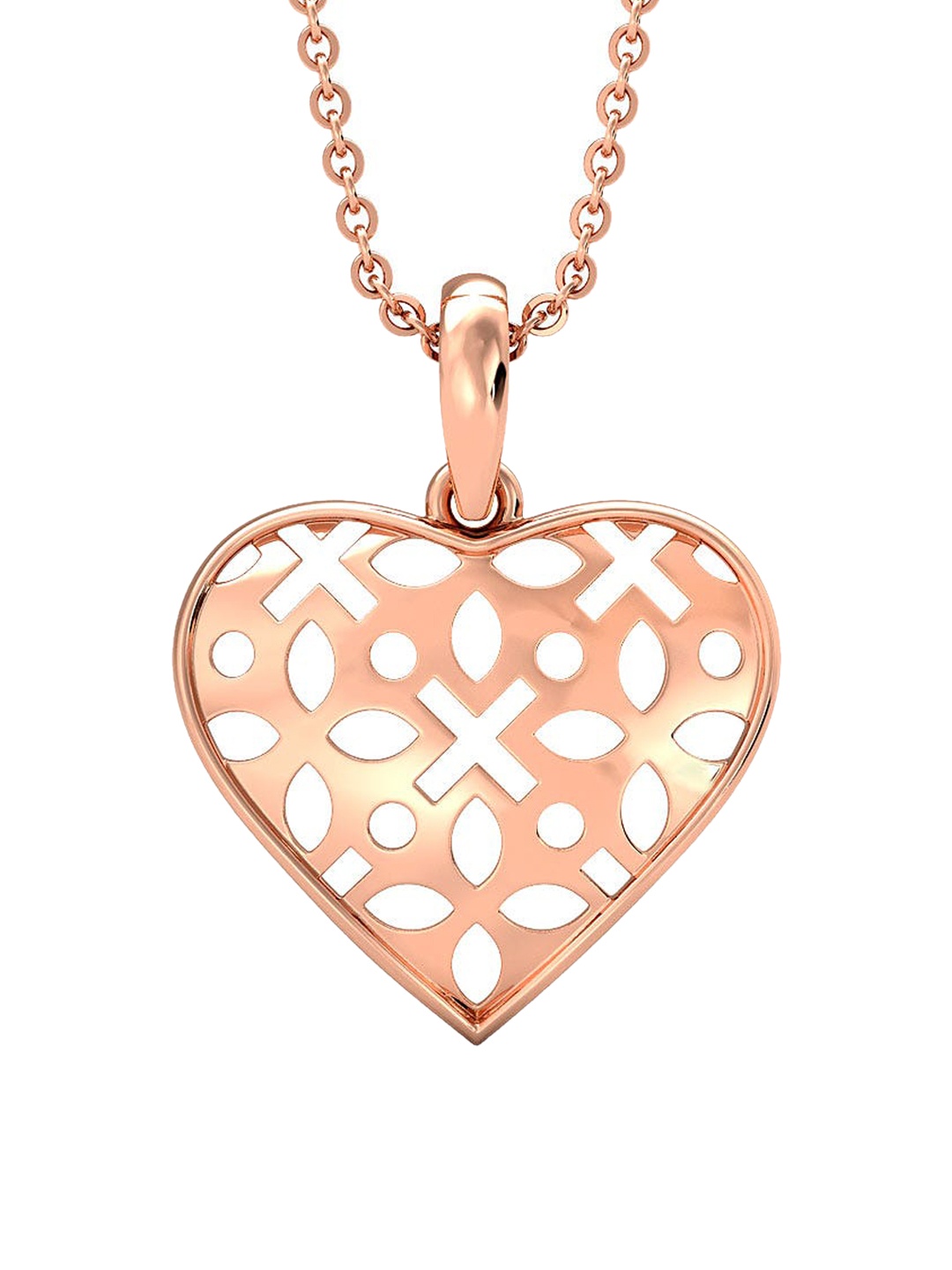 

CANDERE A KALYAN JEWELLERS COMPANY BIS Hallmark 14KT Rose Gold Pendant-1.11gm
