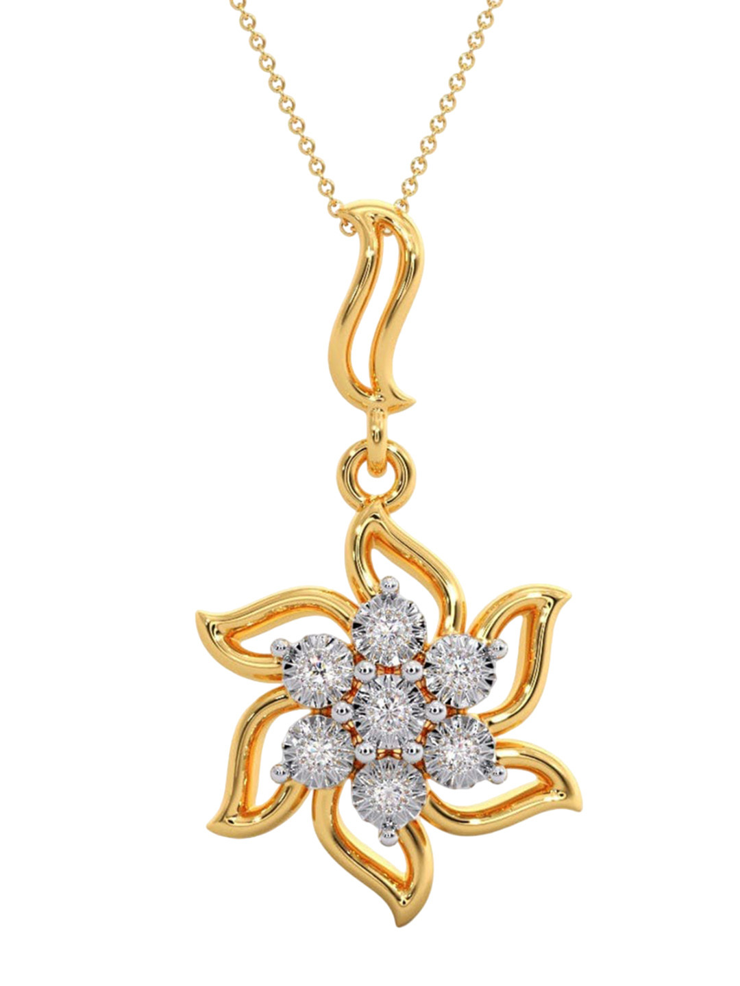 

CANDERE A KALYAN JEWELLERS COMPANY BIS Hallmark 18KT (750) Gold Diamond Pendant-1.69gm