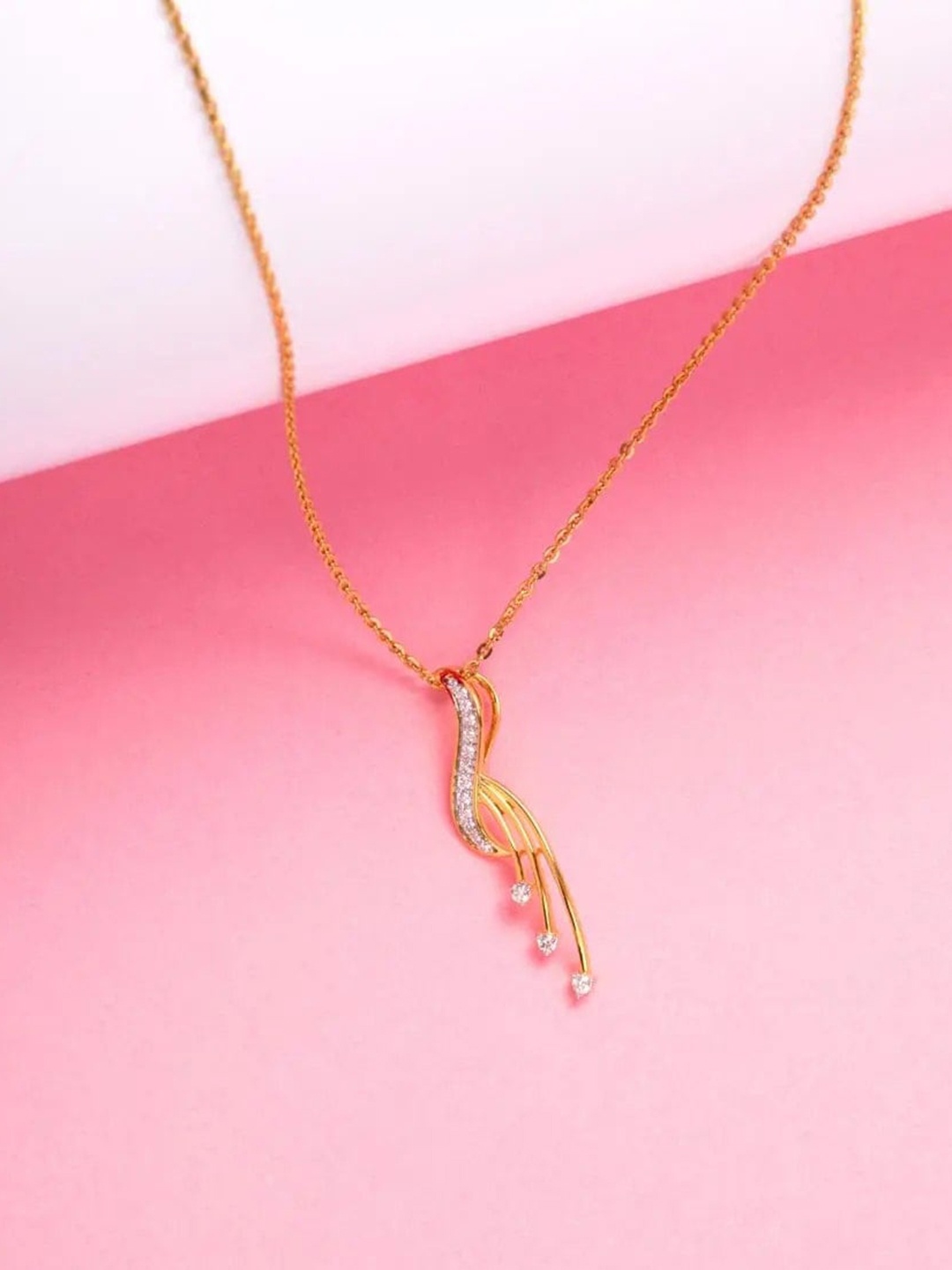 

CANDERE A KALYAN JEWELLERS COMPANY BIS Hallmark 18KT (750) Gold Diamond Pendant-1.45gm