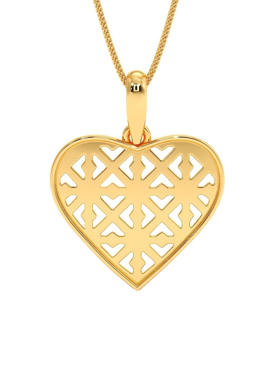 

CANDERE A KALYAN JEWELLERS COMPANY 14KT (585) BIS Hallmark Gold Pendant-1.02gm